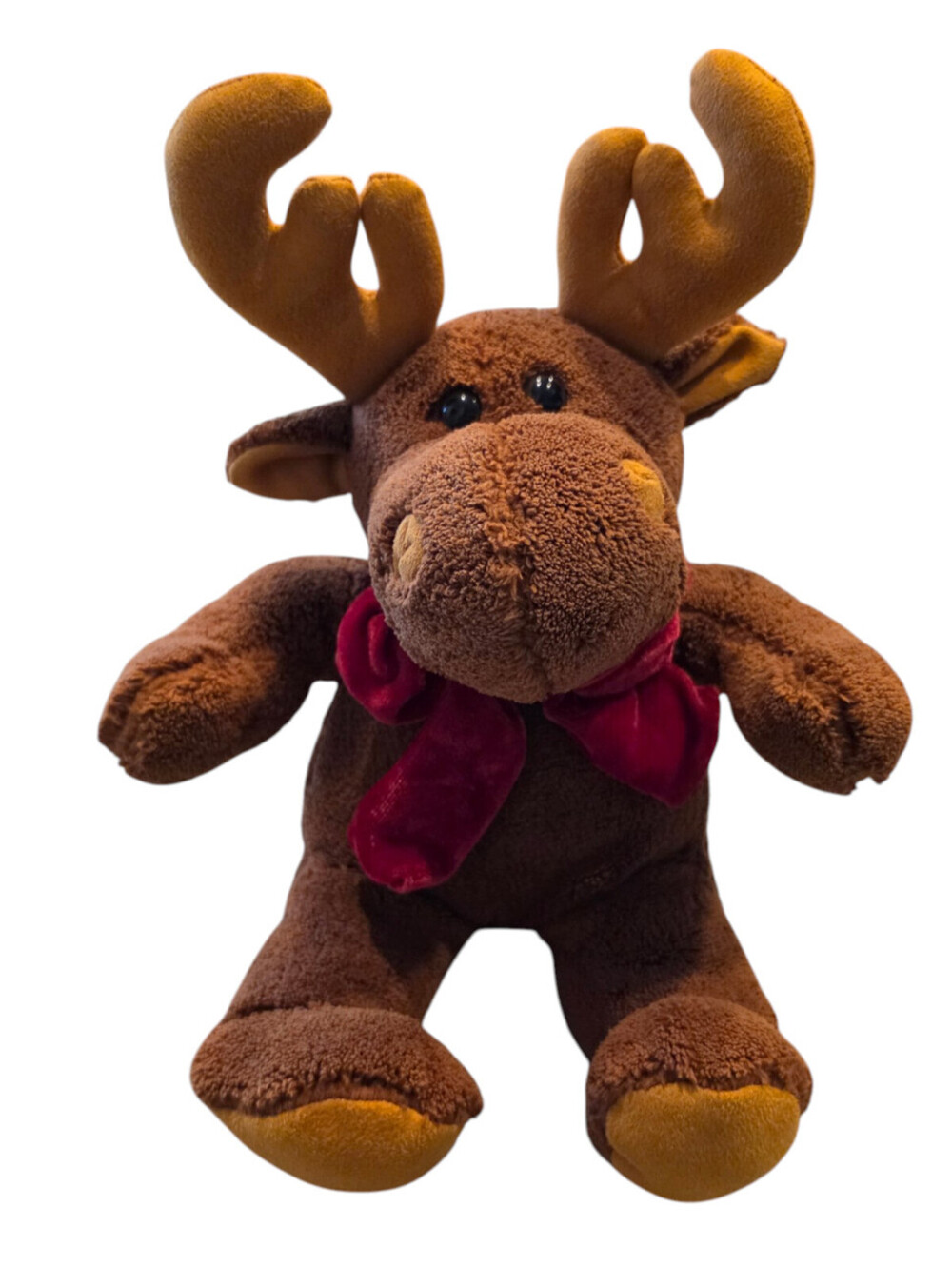 Vintage Dan Dee Plush Stuffed Animal Holiday Christmas Moose Brown